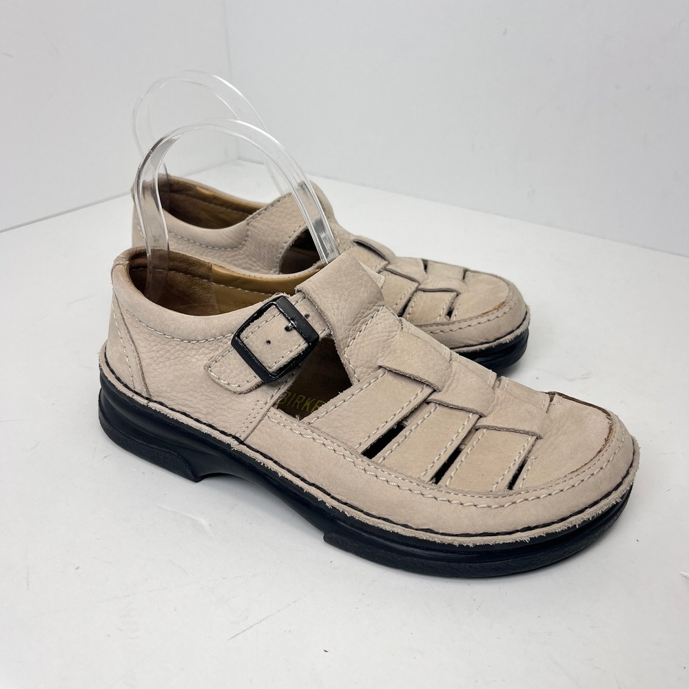 Birkenstock Leather Fisherman Sandals Closed Toe Comfort Walking EU 37 - Picture 5 of 15